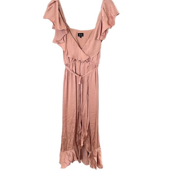 Bardot Cold Shoulder High Low Slip Dress Sz 8 - Picture 1 of 11